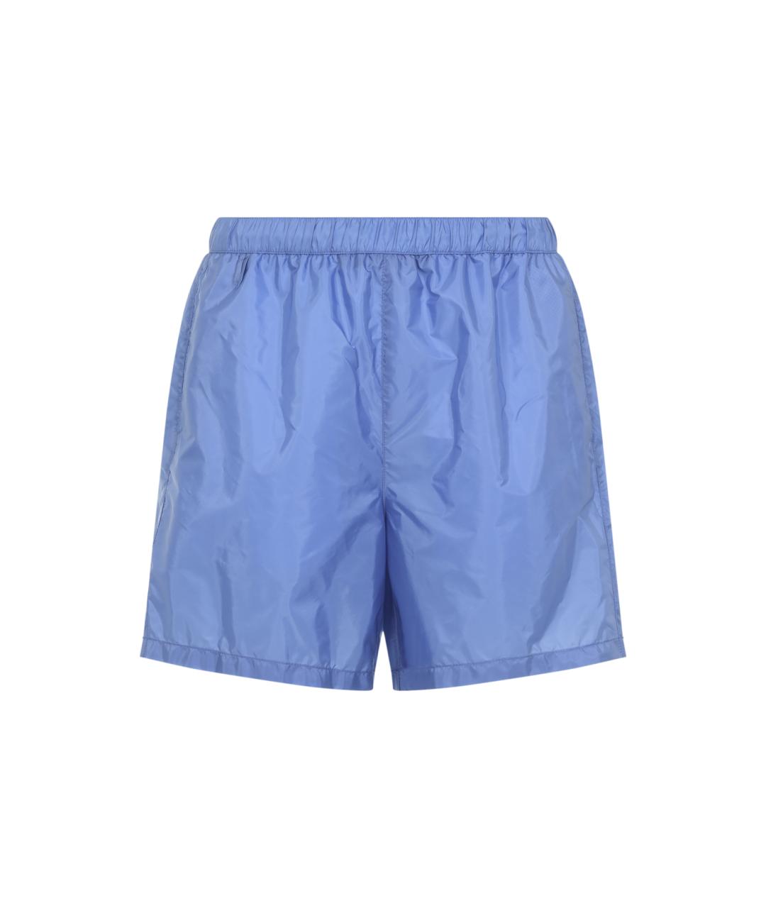 PRADA Голубые полиамидовые шорты, фото 1