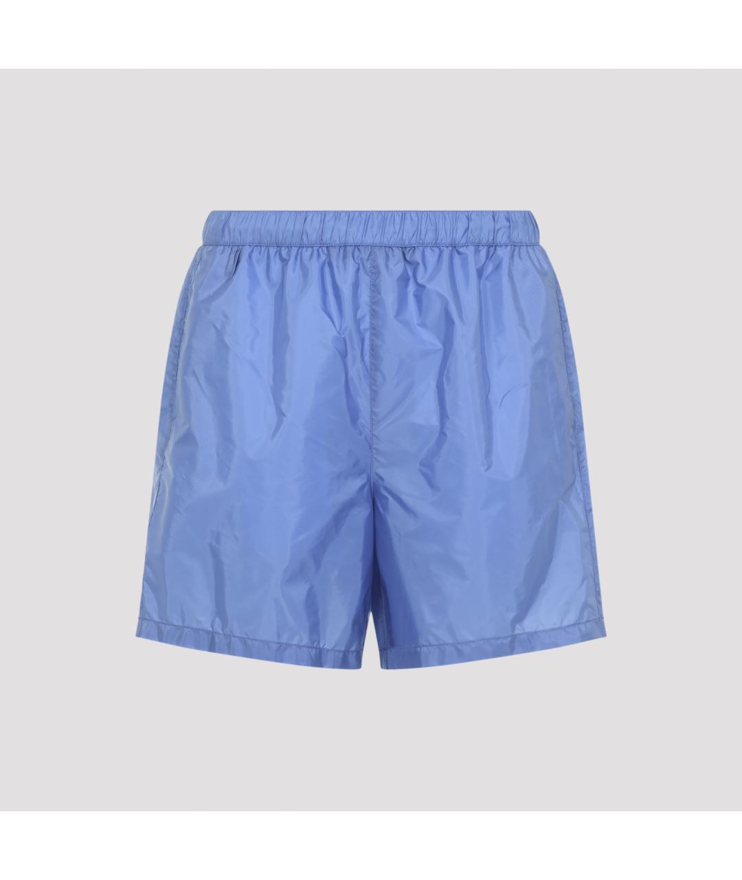 PRADA Голубые полиамидовые шорты, фото 2