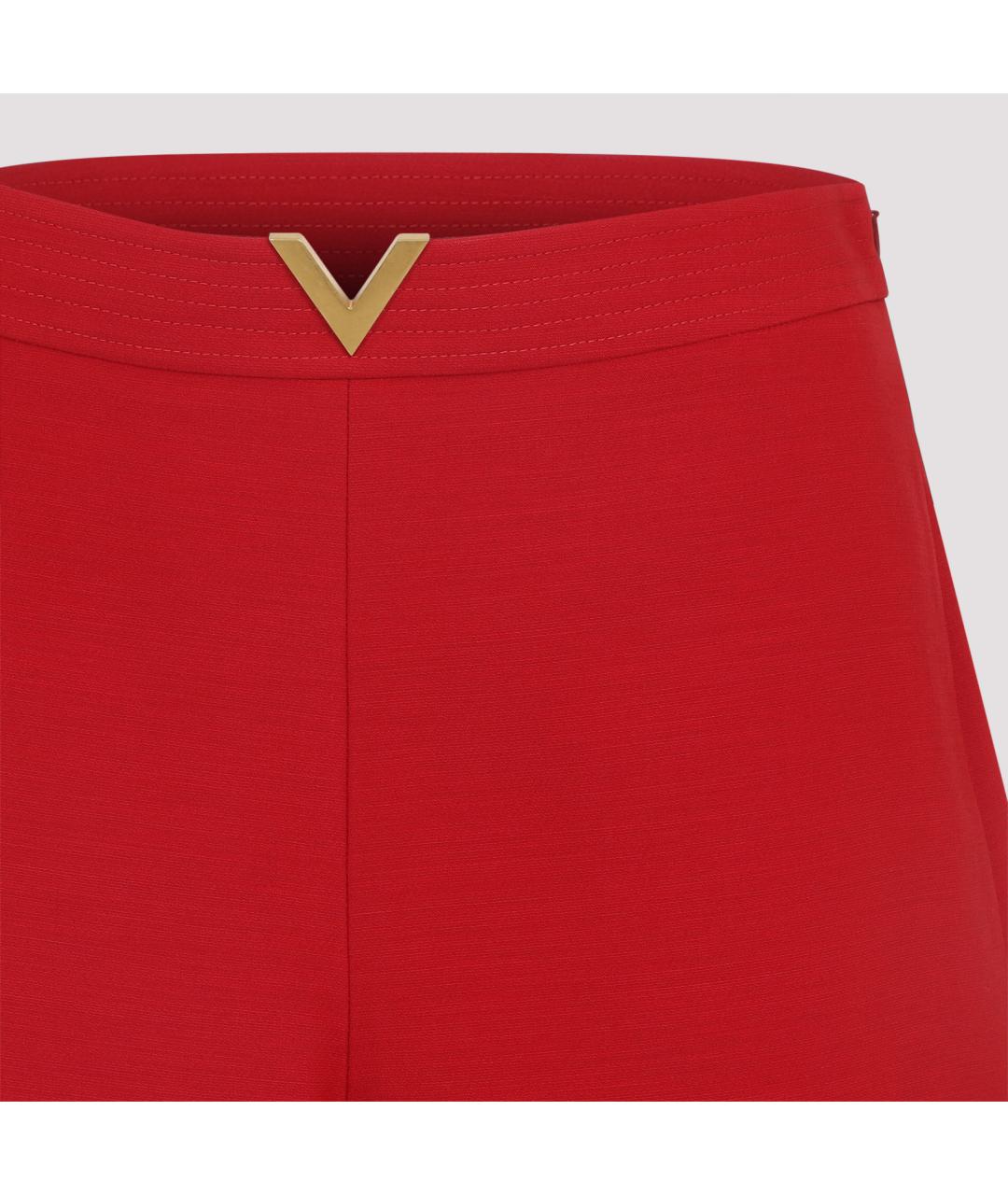 VALENTINO Красные шерстяные шорты, фото 3