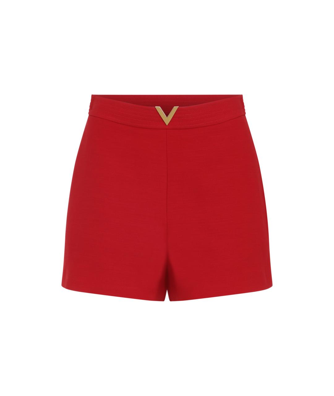 VALENTINO Красные шерстяные шорты, фото 1