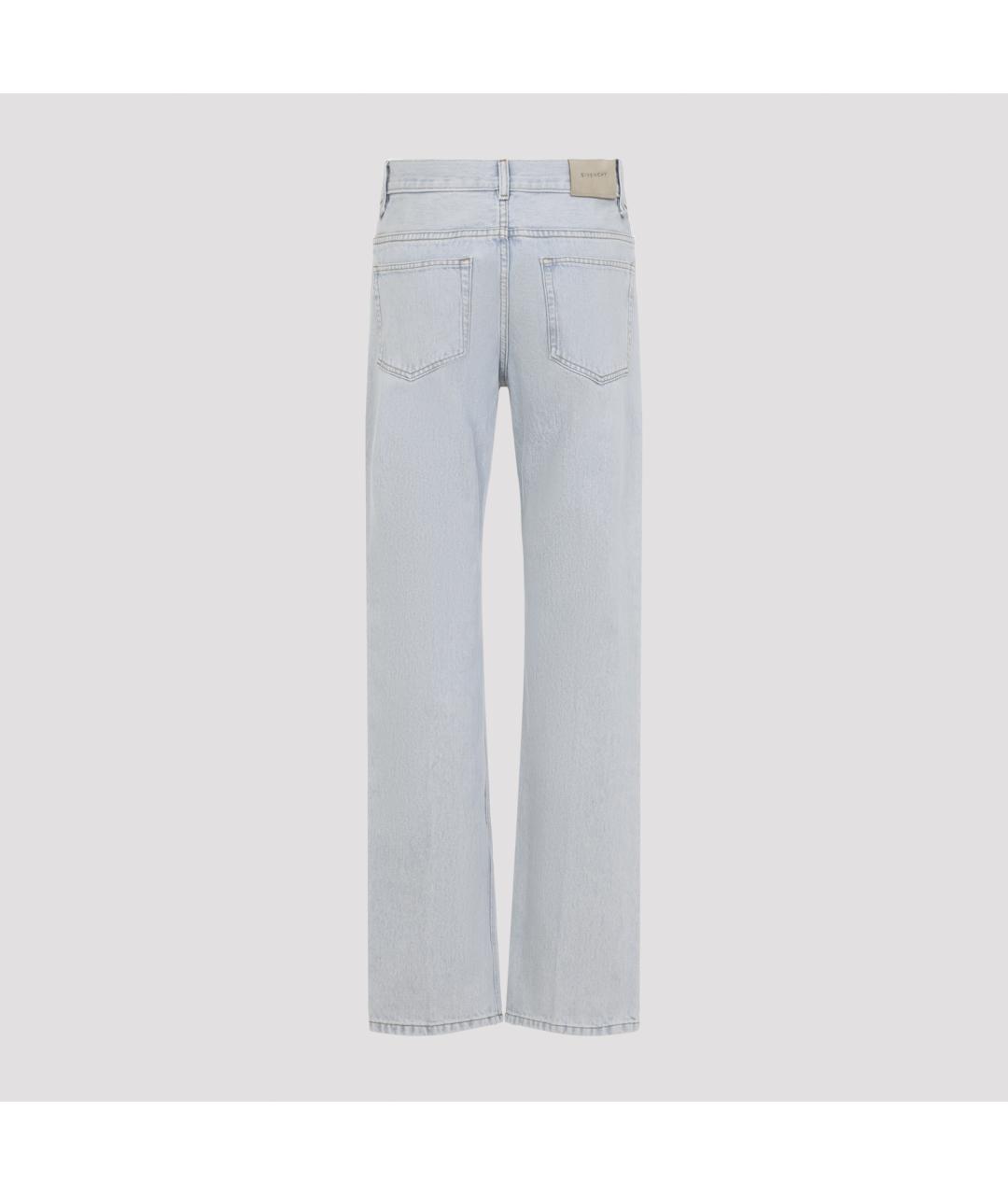 GIVENCHY Голубые хлопковые прямые джинсы, фото 3