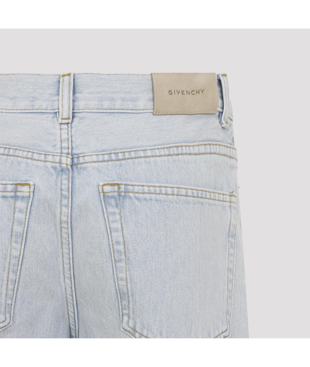 GIVENCHY Голубые хлопковые прямые джинсы, фото 4