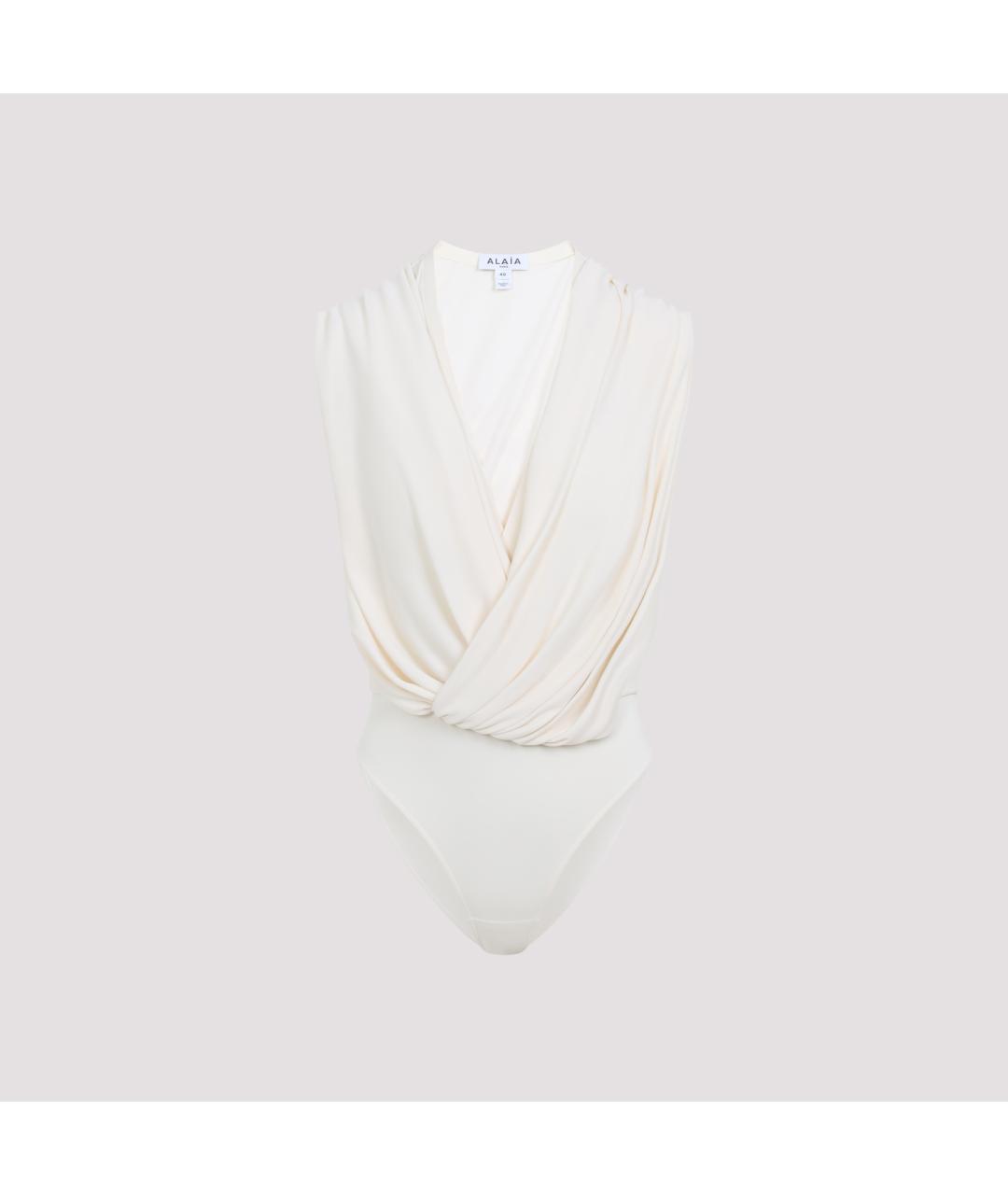 ALAIA Белая вискозная блузы, фото 2