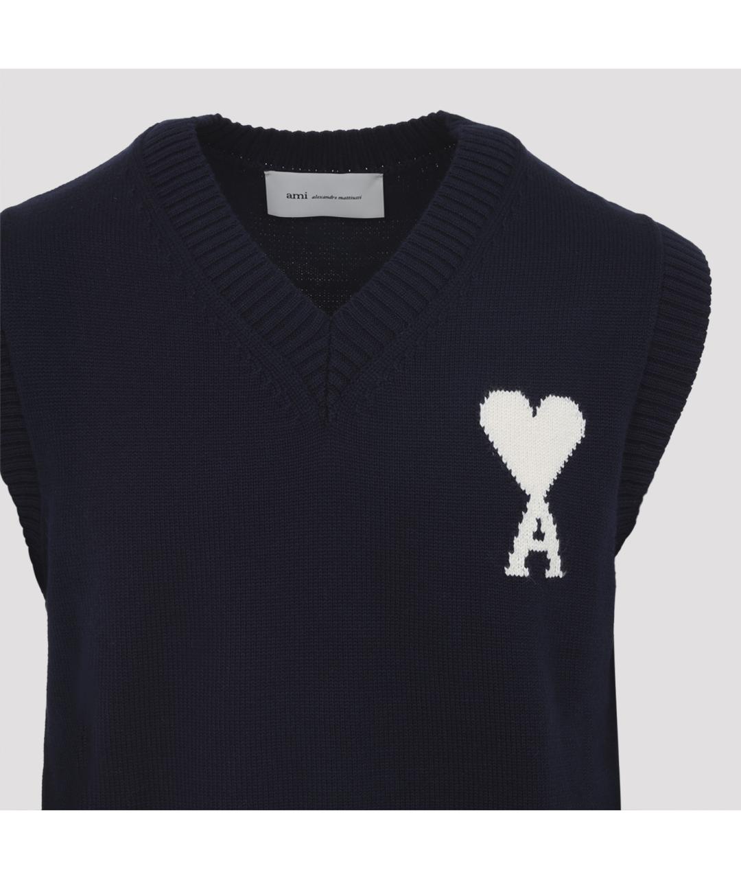 Ami Paris Синяя шерстяная жилетка, фото 3