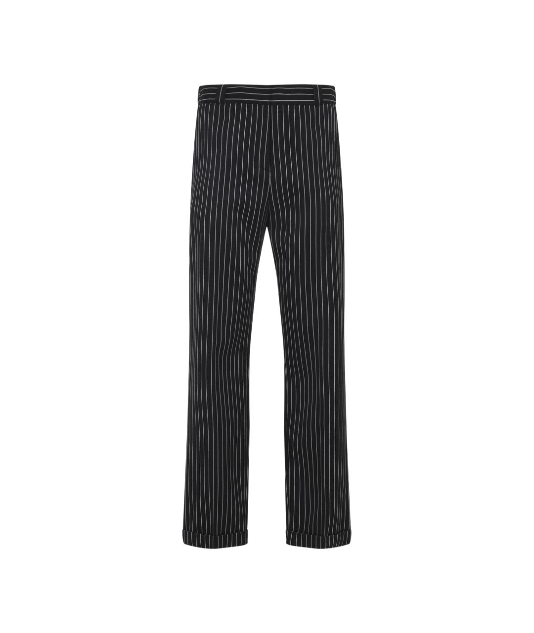 TOM FORD Черные шерстяные прямые брюки, фото 1