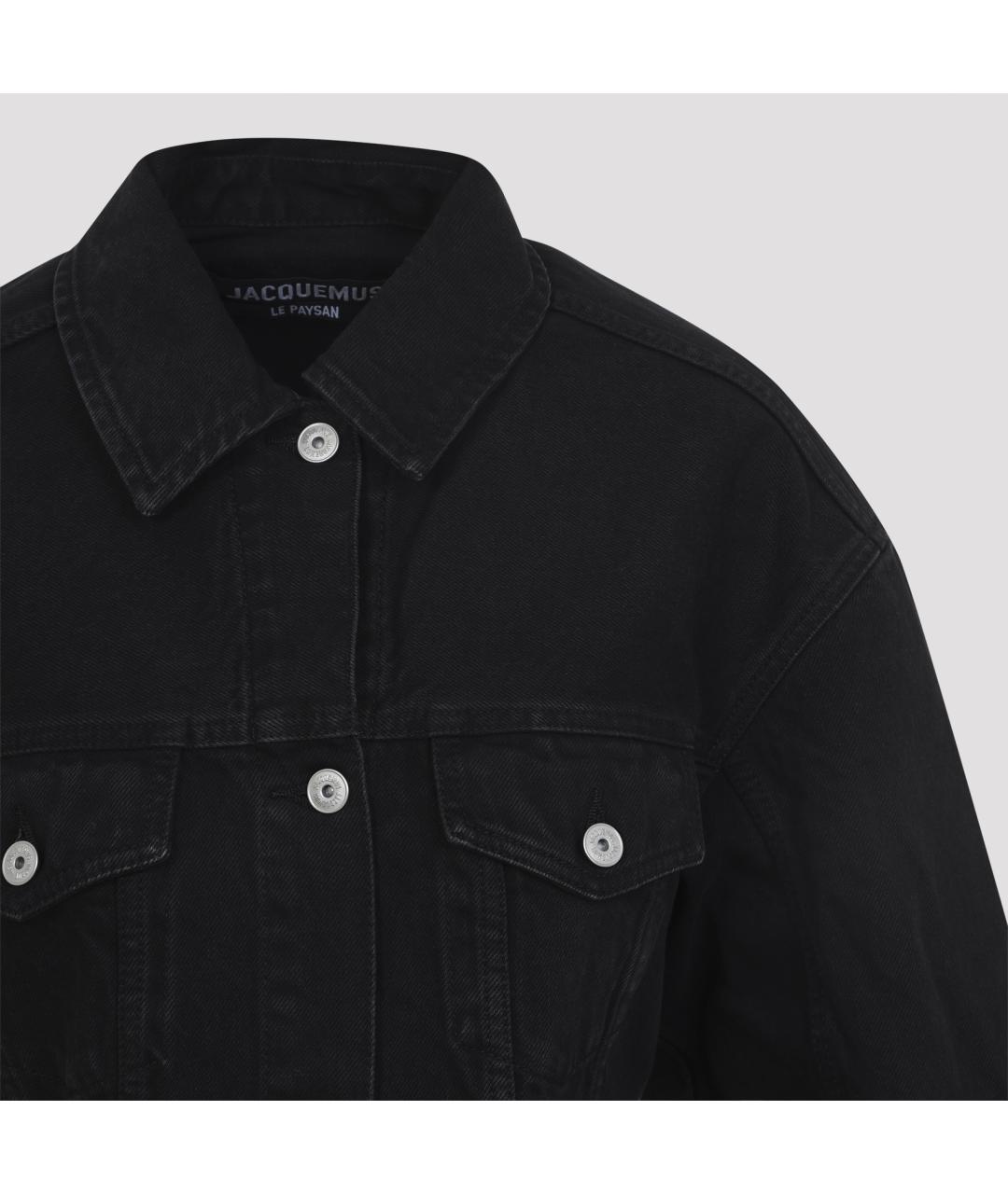JACQUEMUS Черная хлопковая куртка, фото 4