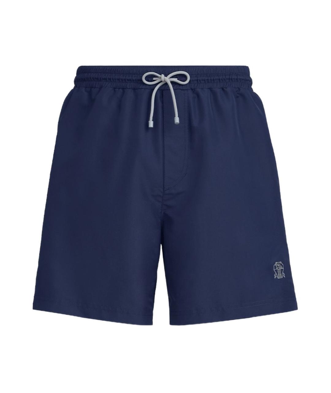 BRUNELLO CUCINELLI Синие полиэстеровые плавки, фото 1