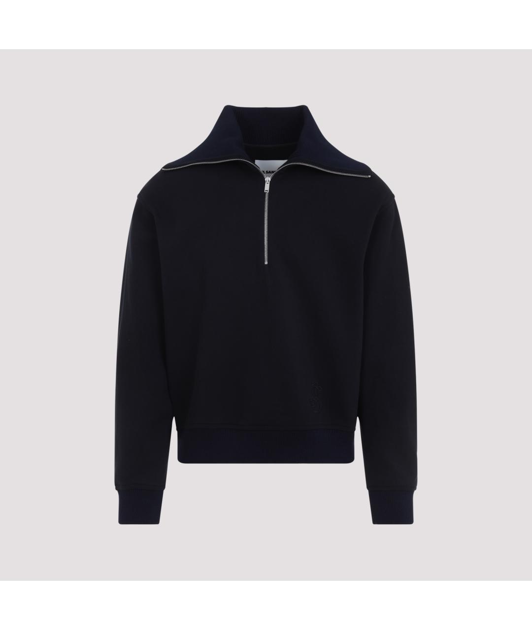 JIL SANDER Синий хлопковый джемпер / свитер, фото 2