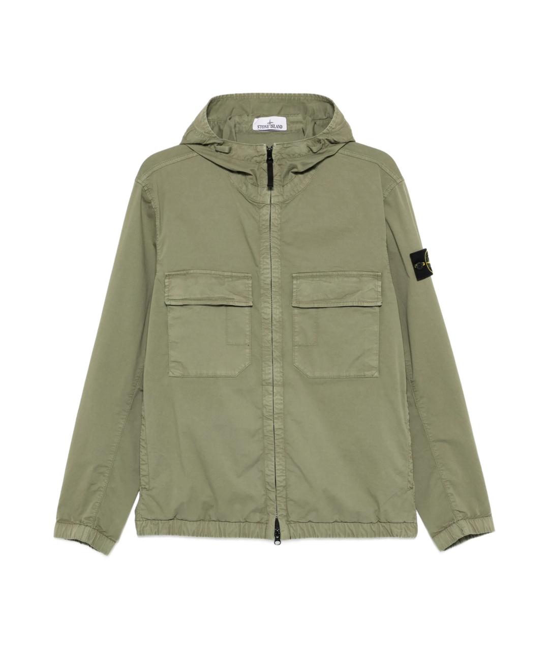 STONE ISLAND Зеленая хлопковая куртка, фото 1