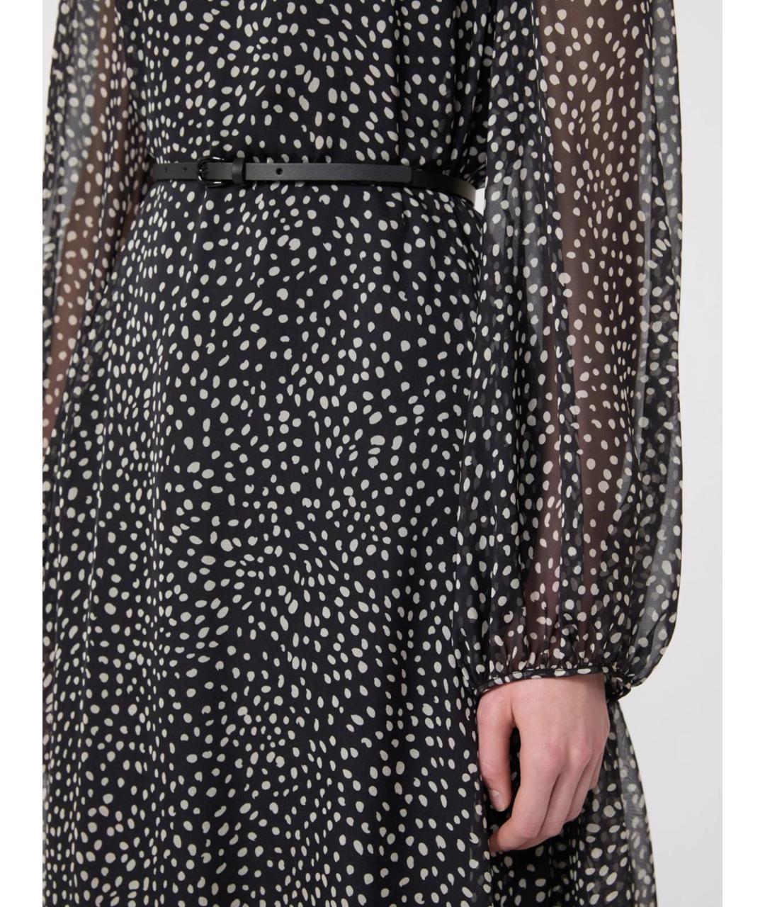 MAX MARA STUDIO Черное шелковое повседневное платье, фото 5