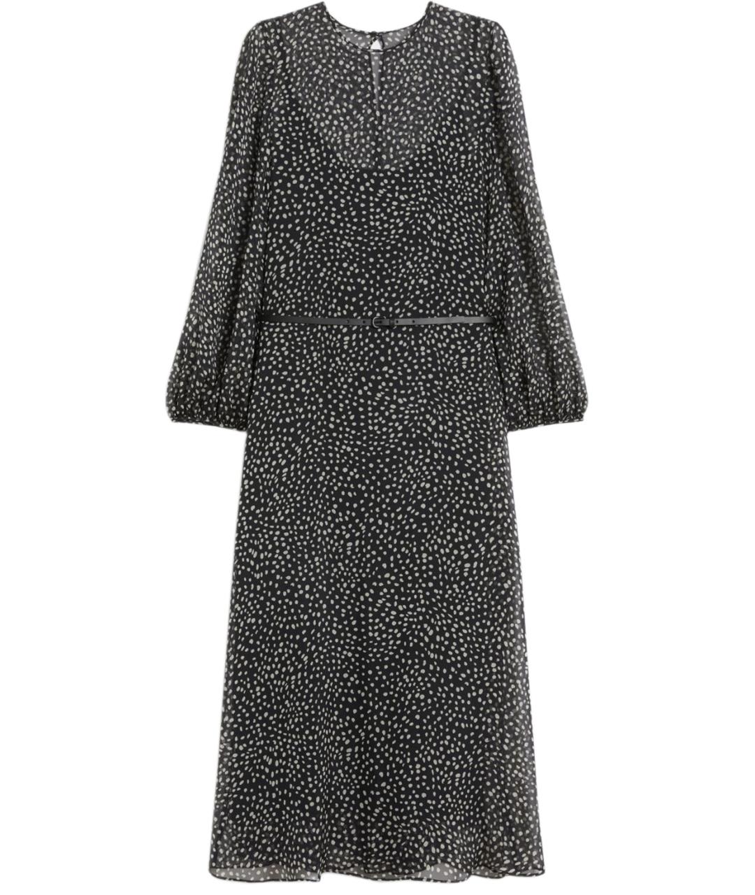 MAX MARA STUDIO Черное шелковое повседневное платье, фото 1