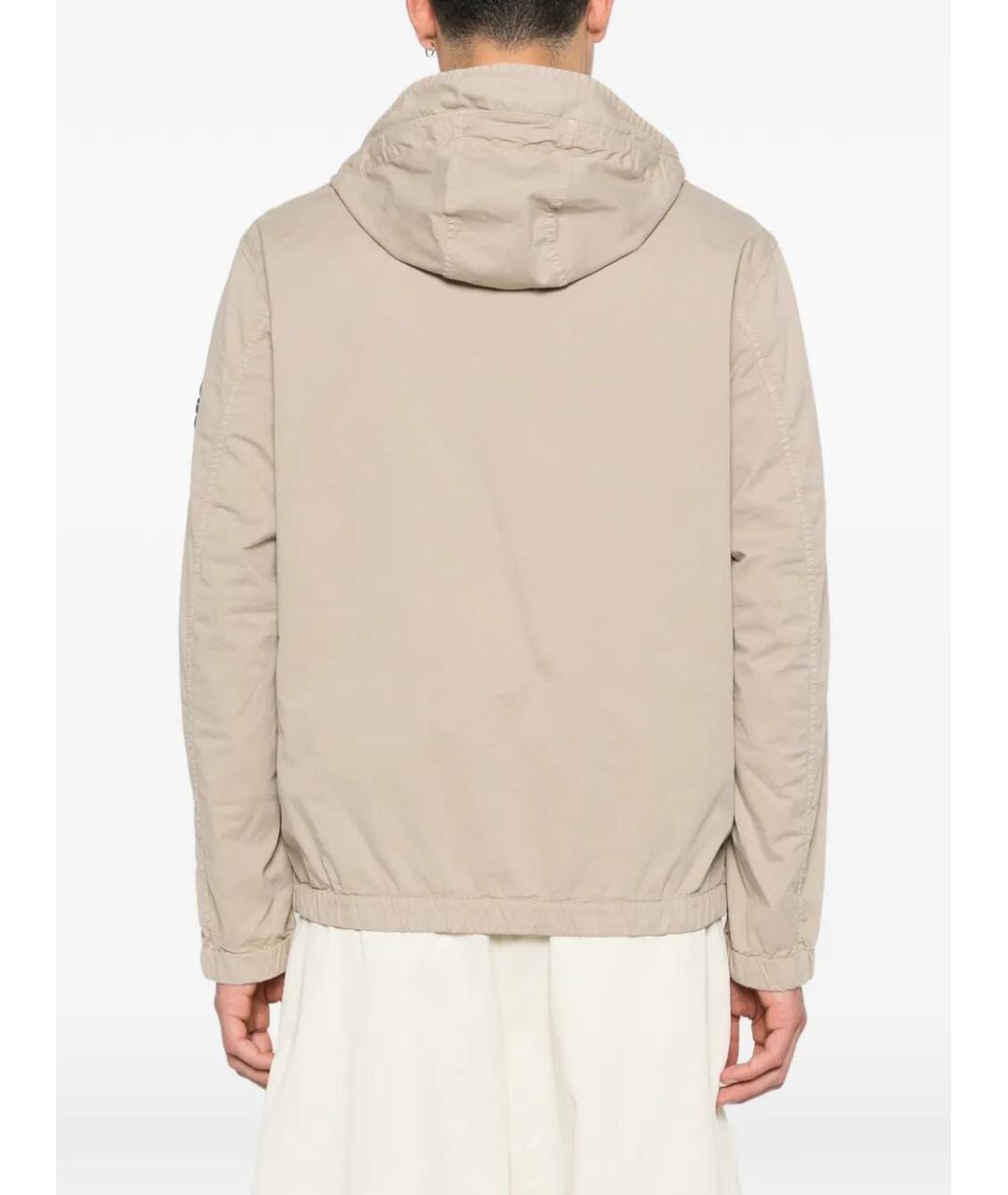 STONE ISLAND Бежевая хлопковая куртка, фото 4