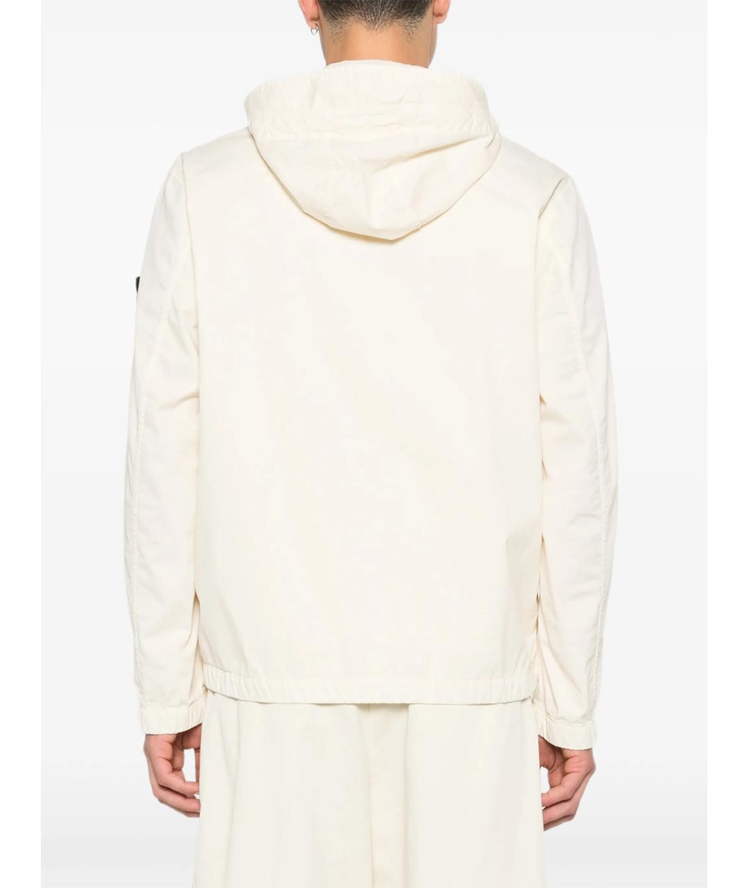 STONE ISLAND Белая хлопковая куртка, фото 4