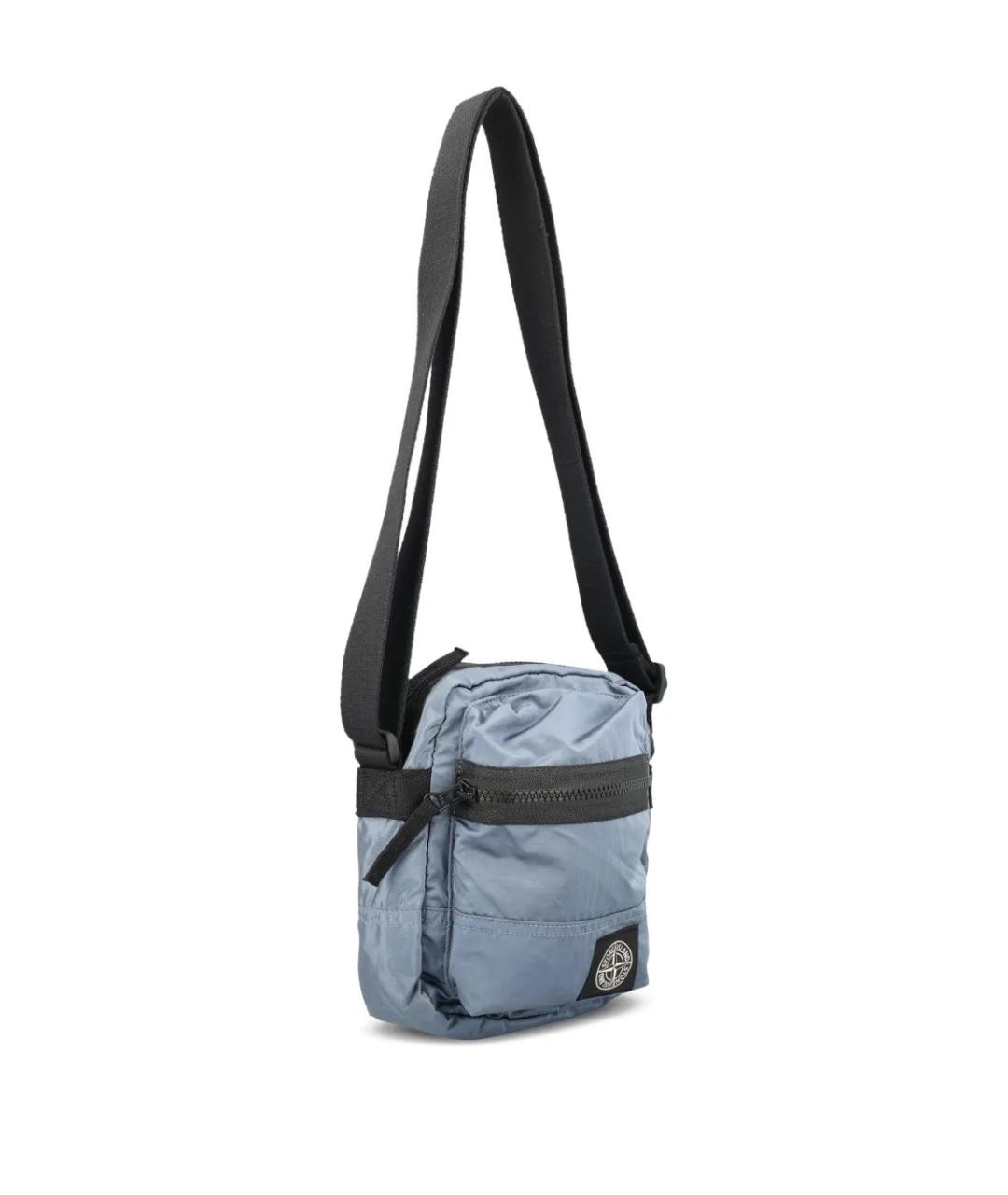 STONE ISLAND Синяя синтетическая сумка на плечо, фото 3