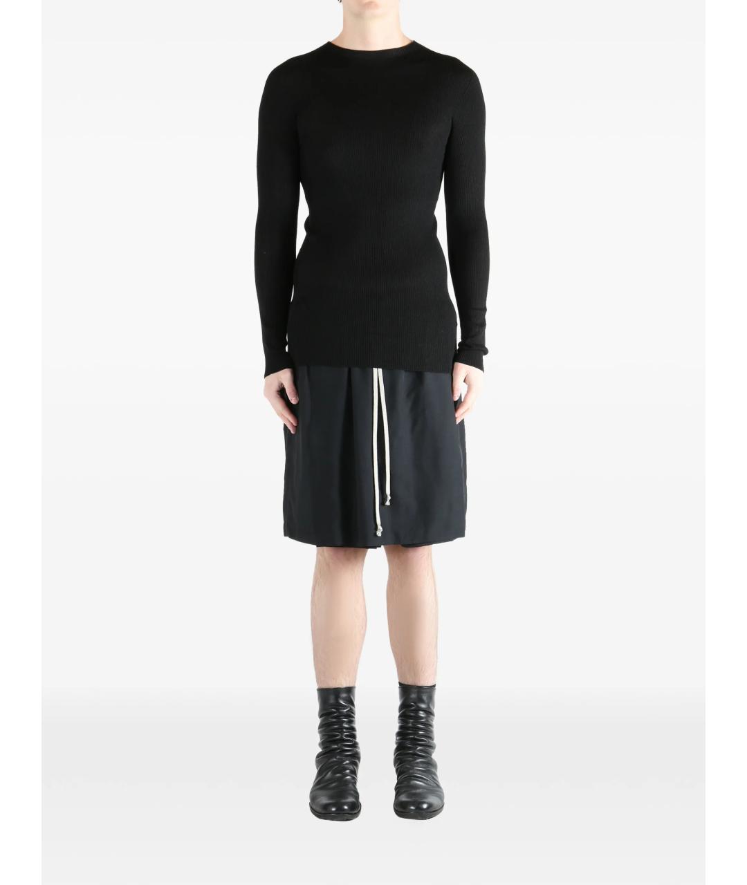 RICK OWENS Черный шерстяной джемпер / свитер, фото 2