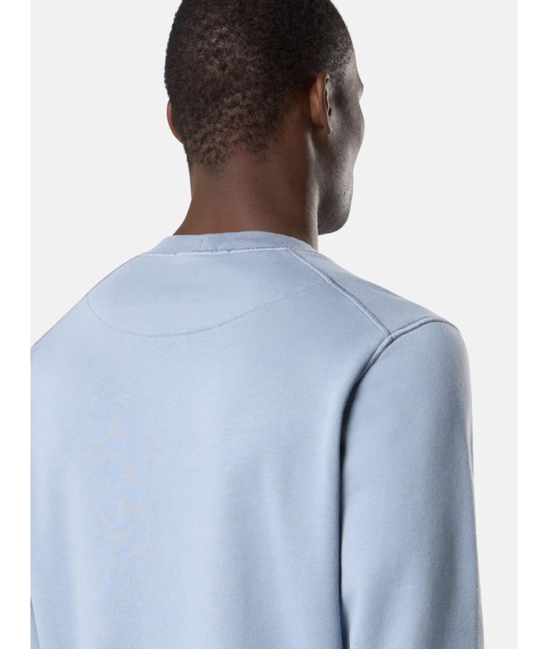 STONE ISLAND Синий хлопковый джемпер / свитер, фото 4