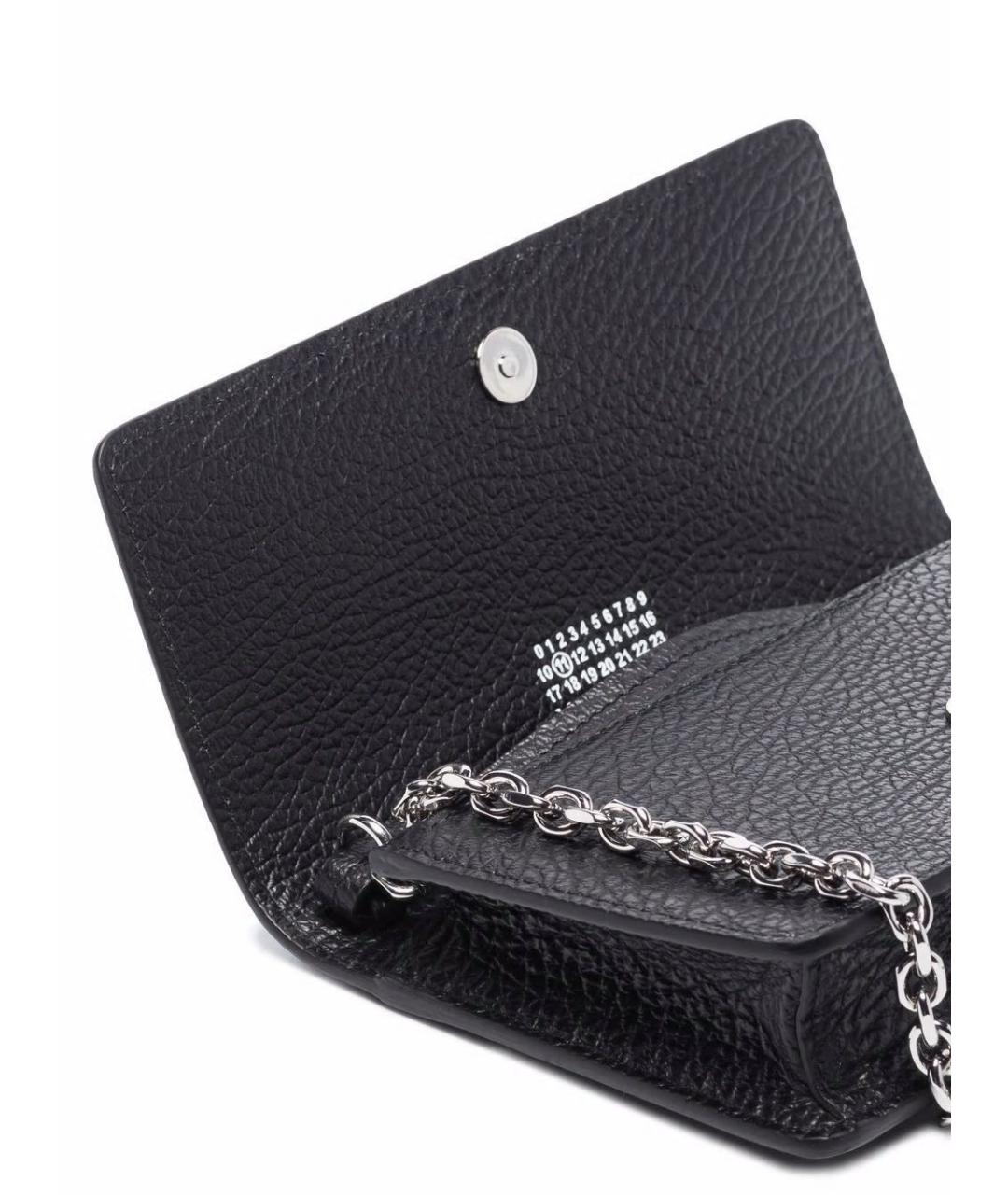 MAISON MARGIELA Черный кожаный кошелек, фото 5