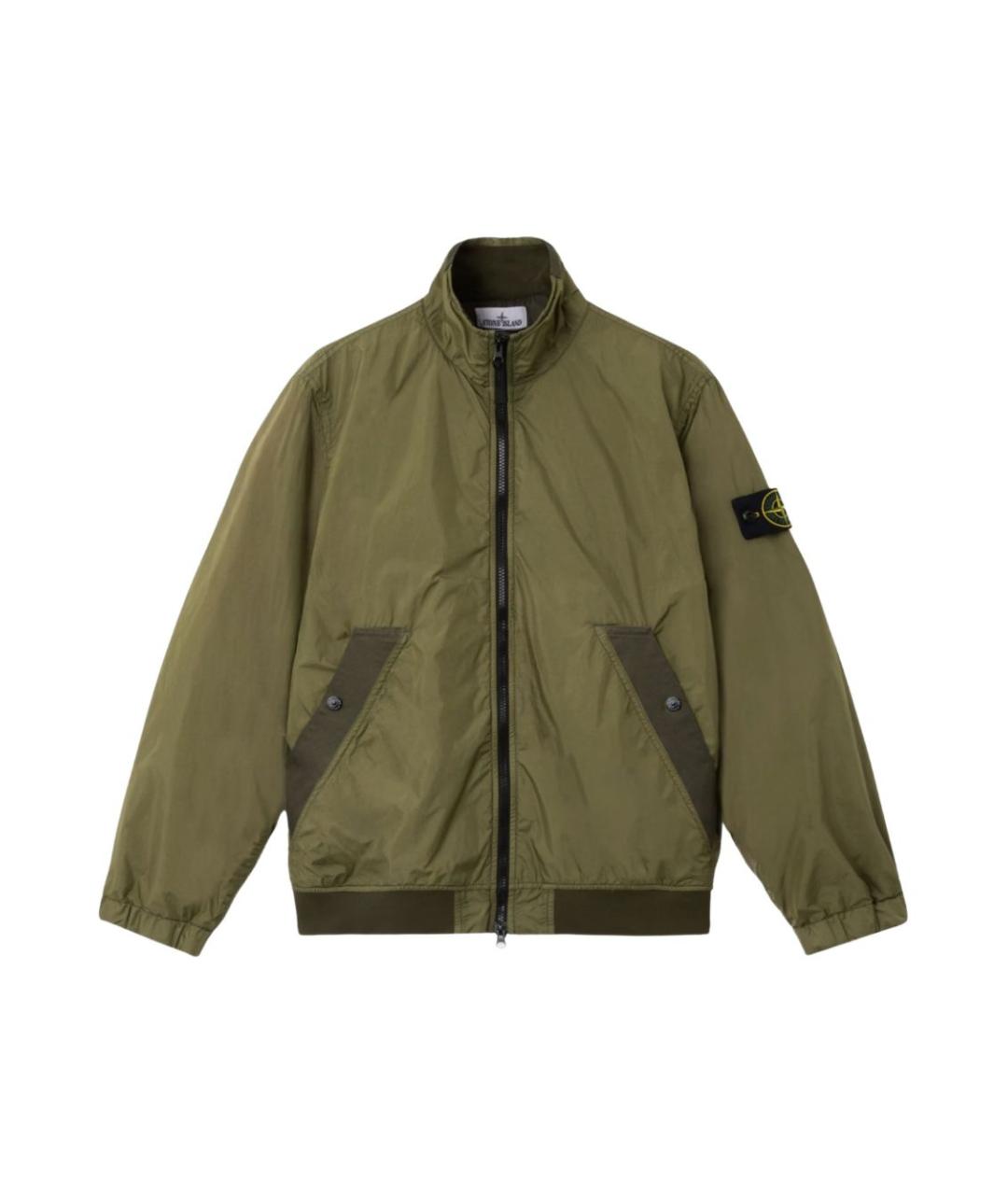 STONE ISLAND Зеленая полиамидовая куртка, фото 1