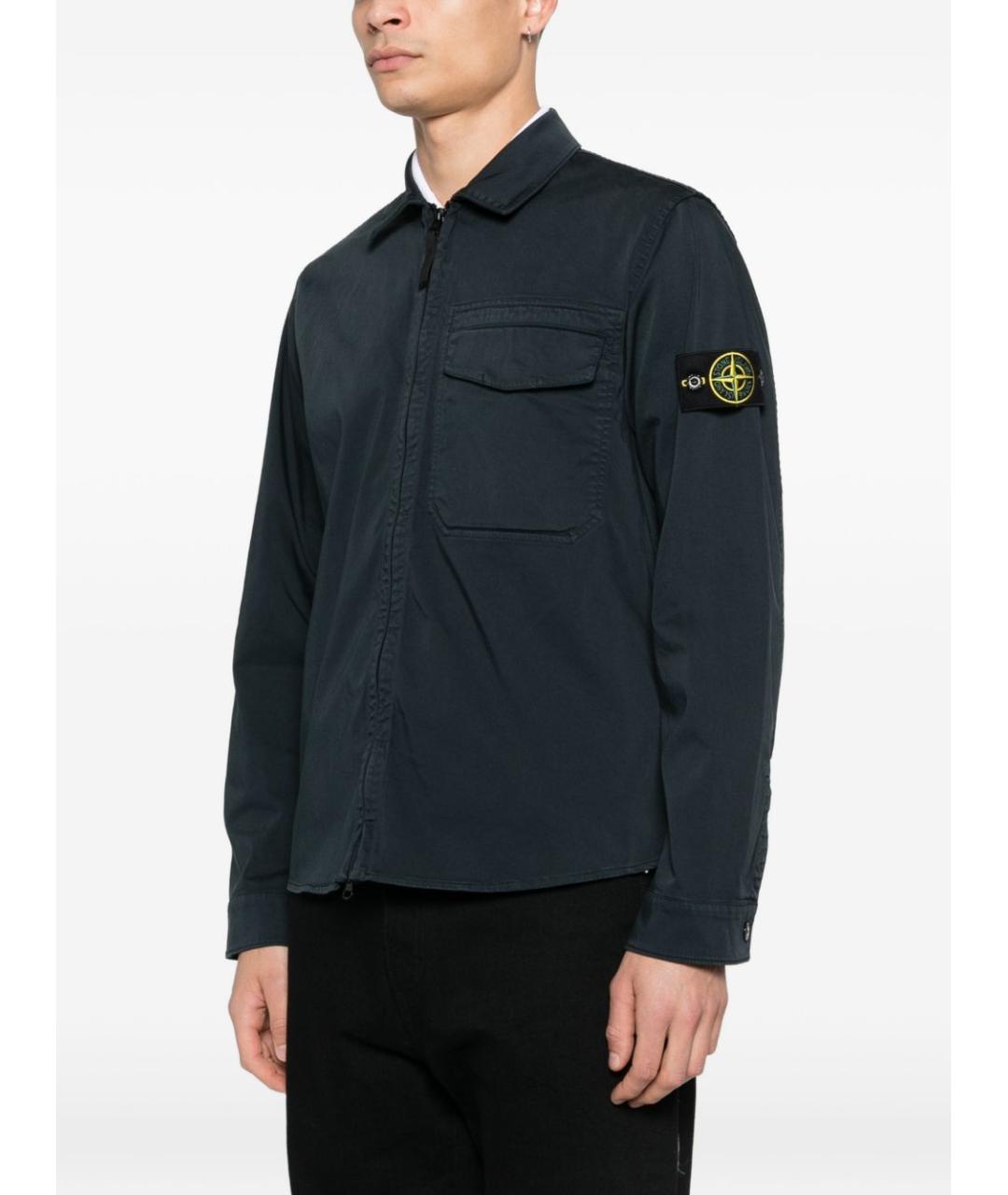 STONE ISLAND Синяя хлопковая куртка, фото 3