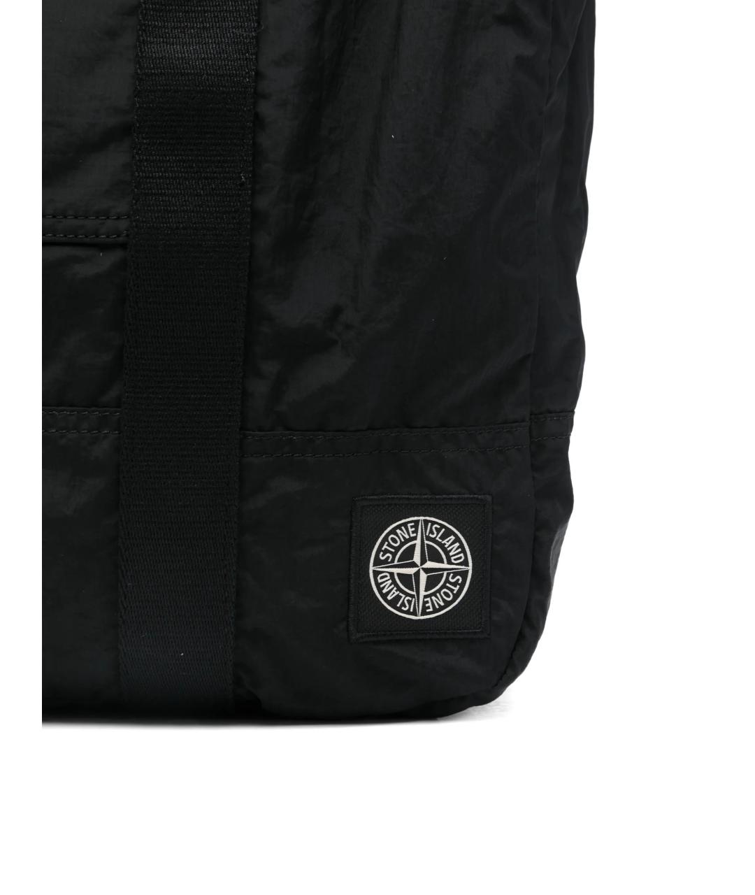 STONE ISLAND Черная синтетическая сумка на плечо, фото 4