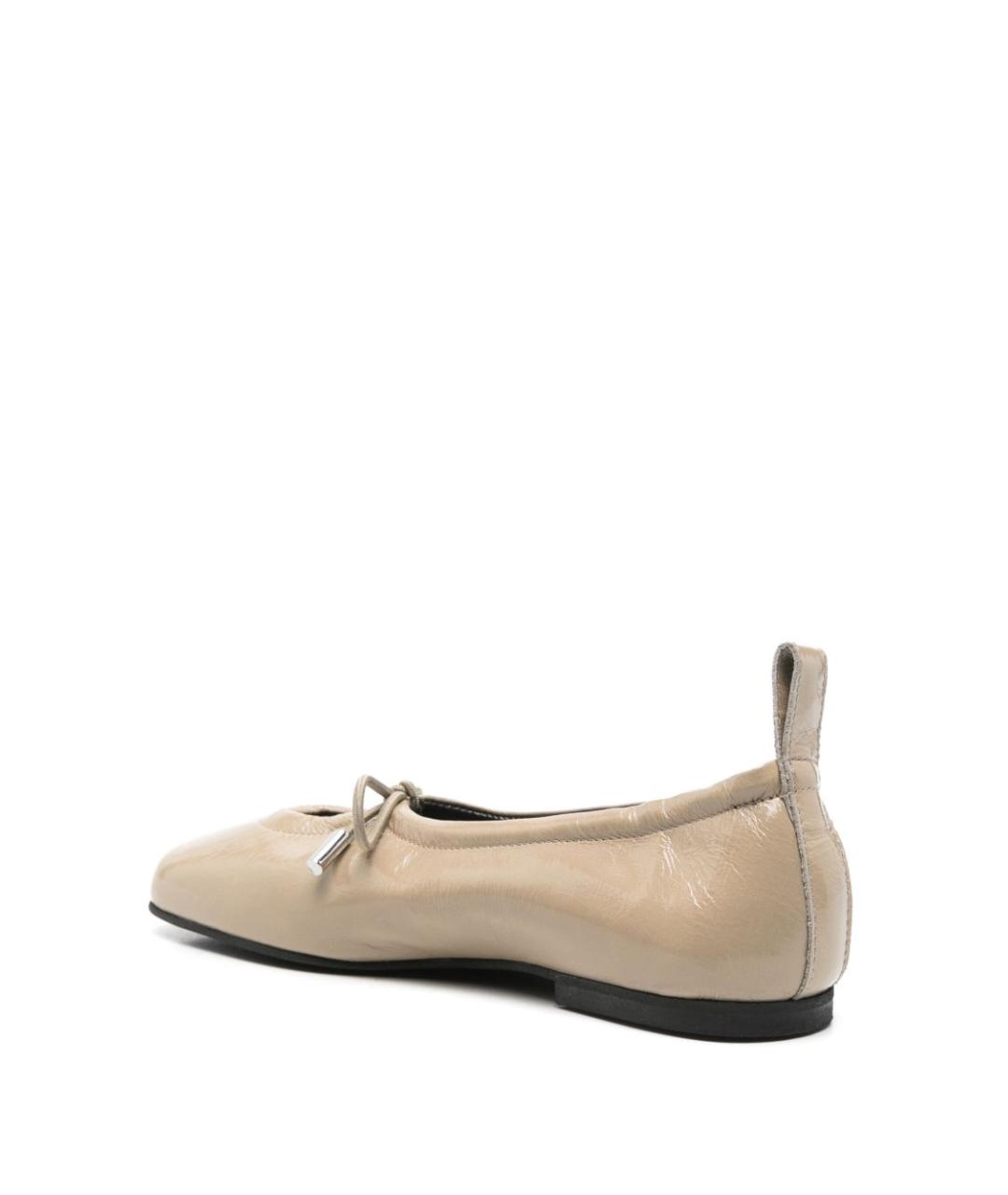 ALOHAS Бежевые кожаные балетки, фото 3