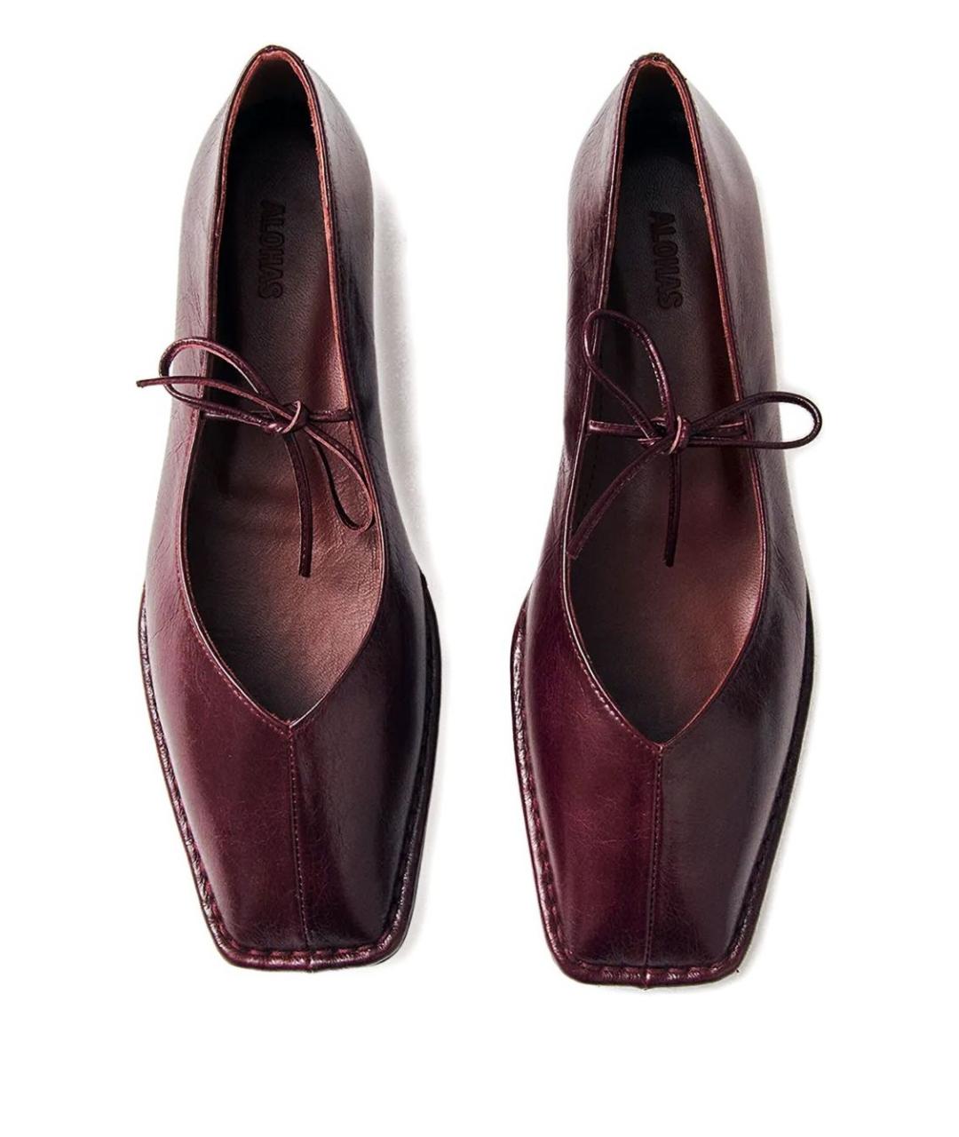 ALOHAS Красные кожаные балетки, фото 4