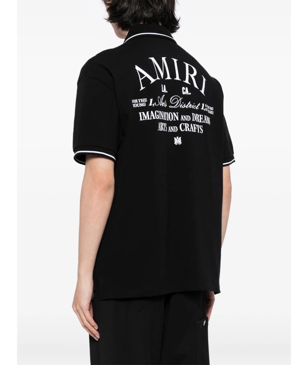 AMIRI Черная хлопковая футболка, фото 4