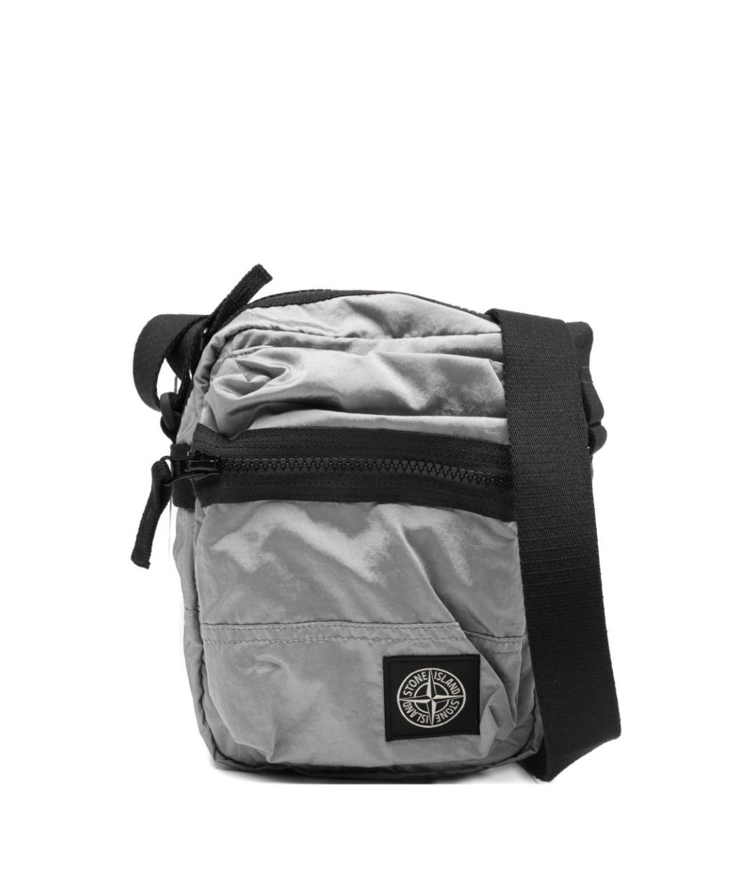 STONE ISLAND Серая синтетическая сумка на плечо, фото 1
