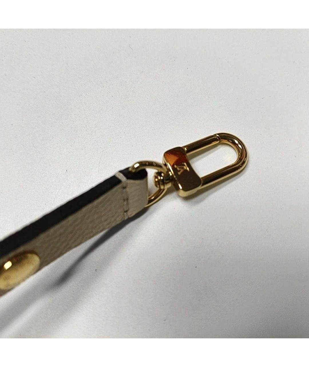 LOUIS VUITTON Бежевая кожаная сумка через плечо, фото 8