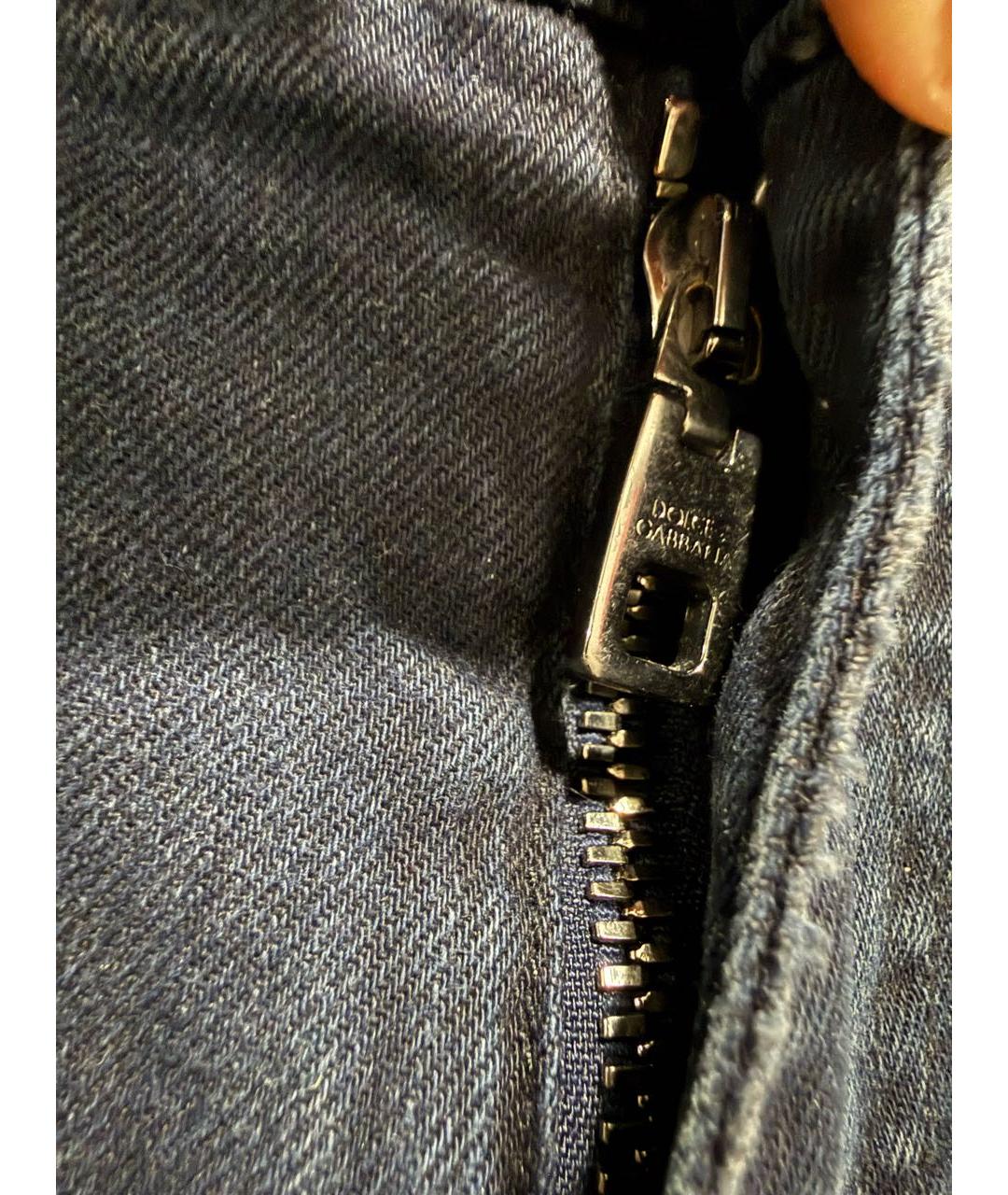 DOLCE&GABBANA Темно-синие хлопко-эластановые джинсы скинни, фото 8