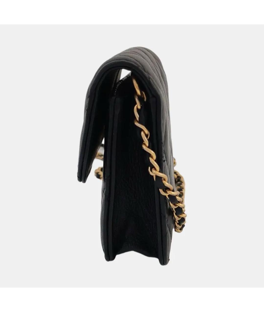 CHANEL Черная кожаная сумка через плечо, фото 2