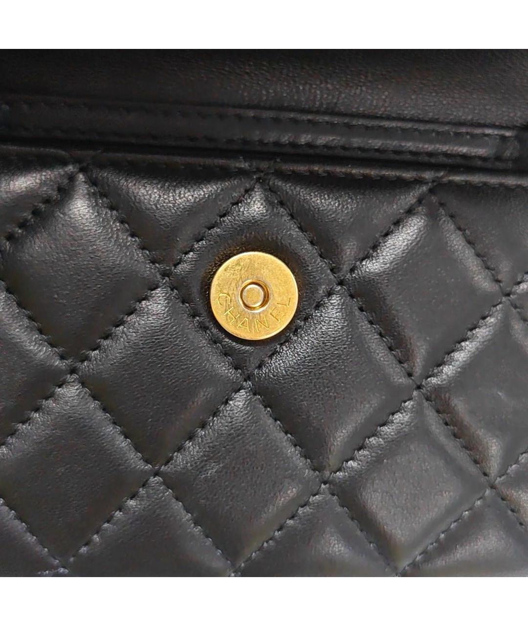 CHANEL Черная кожаная сумка через плечо, фото 5