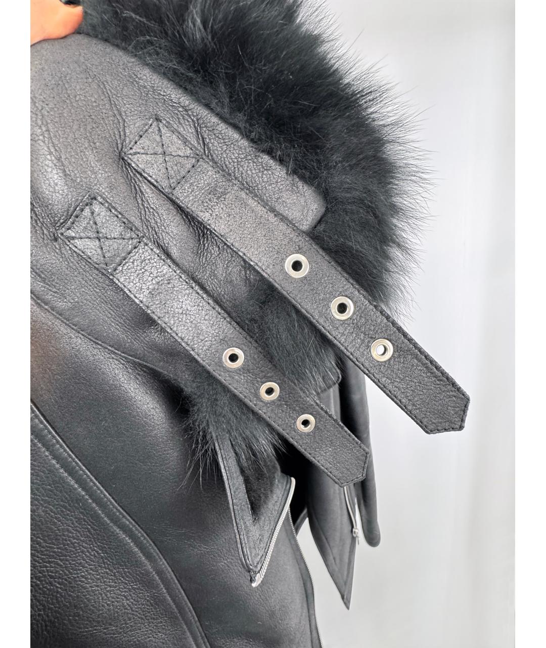THEORY Черная меховая дубленка, фото 6