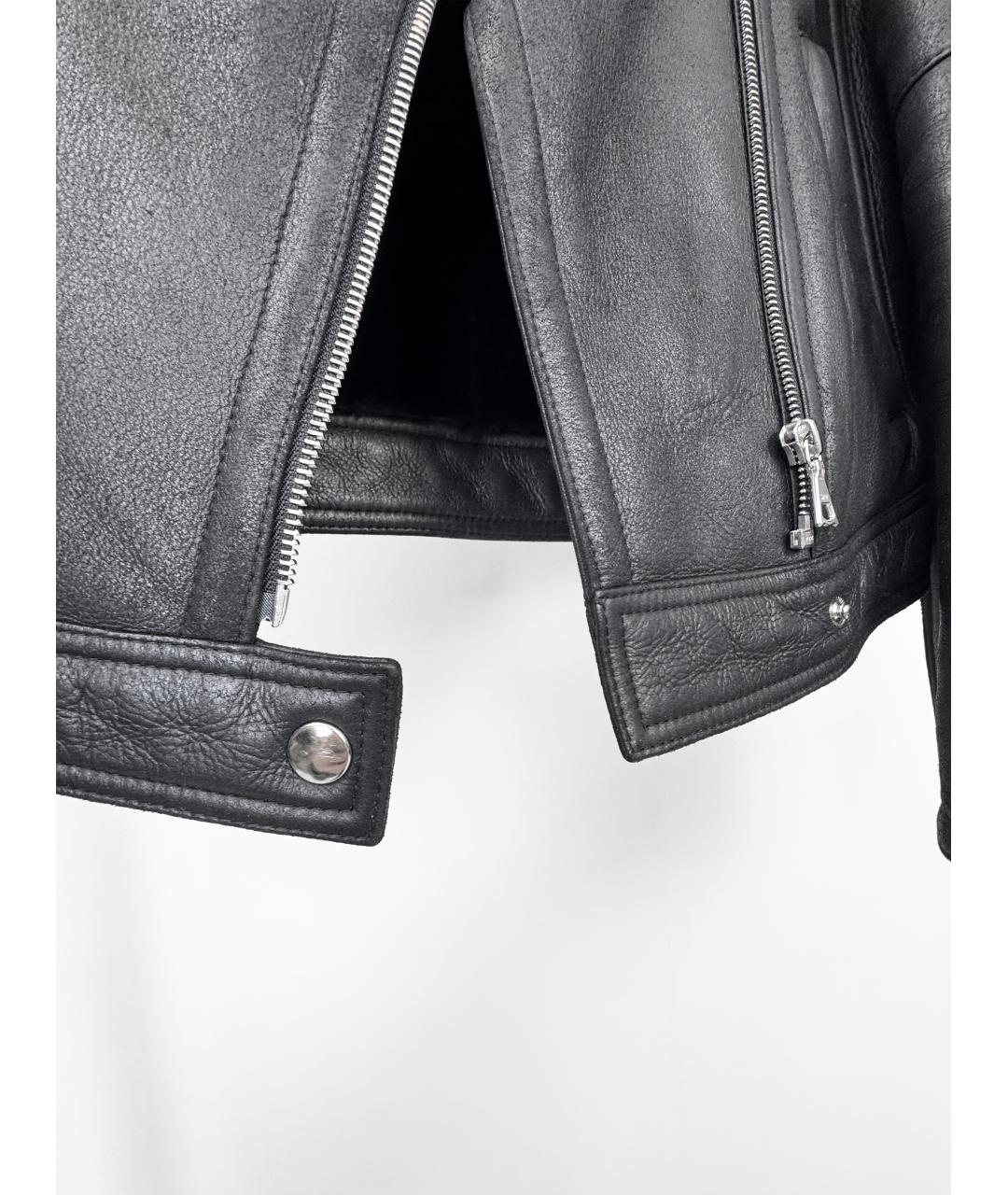 THEORY Черная меховая дубленка, фото 3