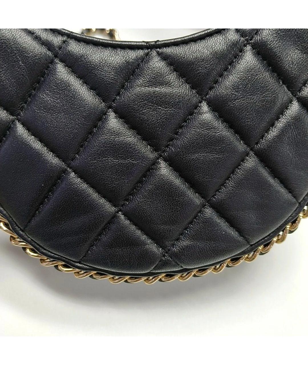 CHANEL Черная кожаная сумка через плечо, фото 7
