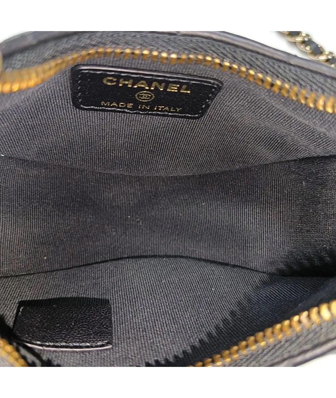 CHANEL Черная кожаная сумка через плечо, фото 6