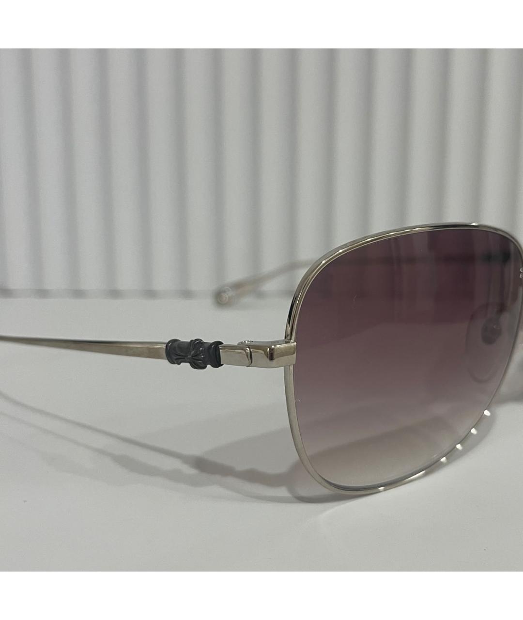 CHROME HEARTS Серебряные металлические солнцезащитные очки, фото 3
