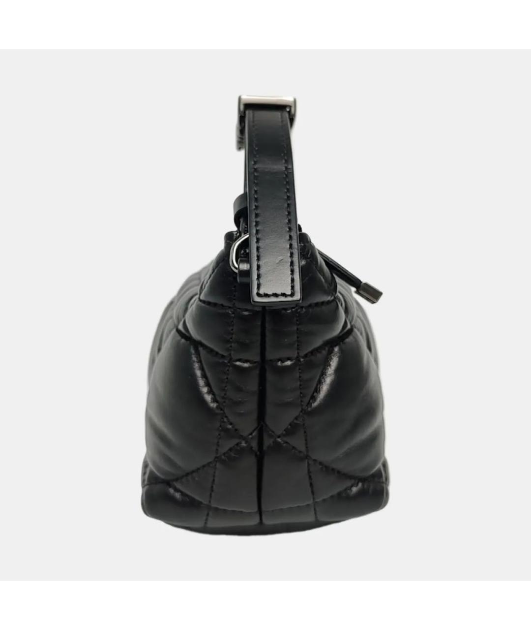 CHRISTIAN DIOR Черная кожаная сумка с короткими ручками, фото 3