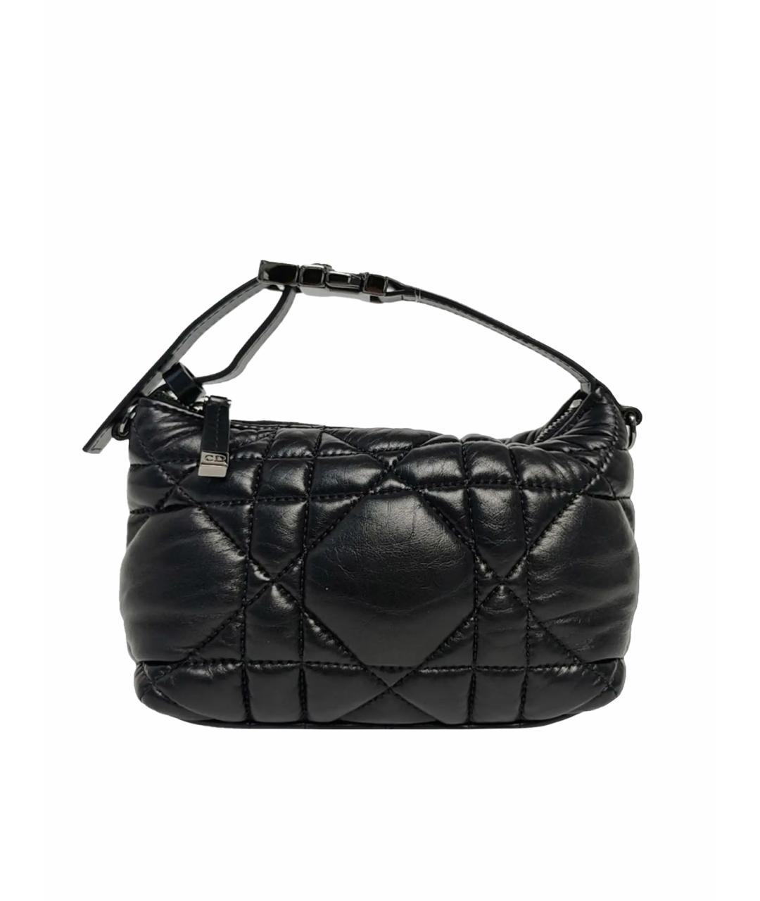 CHRISTIAN DIOR Черная кожаная сумка с короткими ручками, фото 1