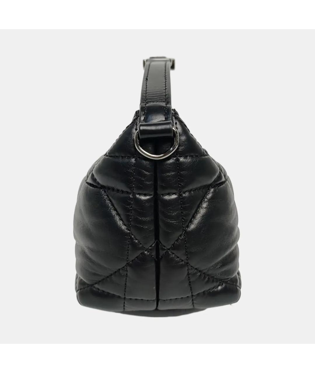 CHRISTIAN DIOR Черная кожаная сумка с короткими ручками, фото 2