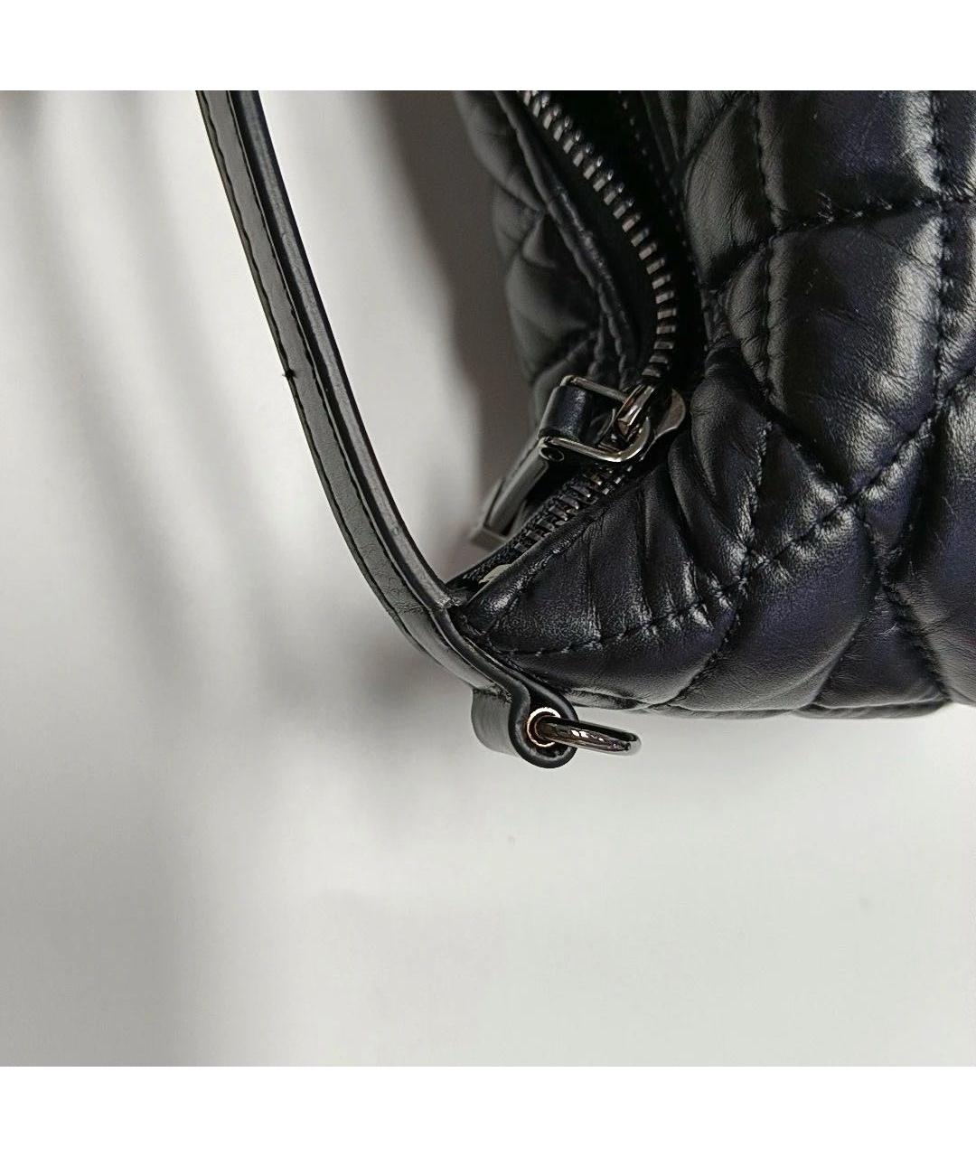 CHRISTIAN DIOR Черная кожаная сумка с короткими ручками, фото 8