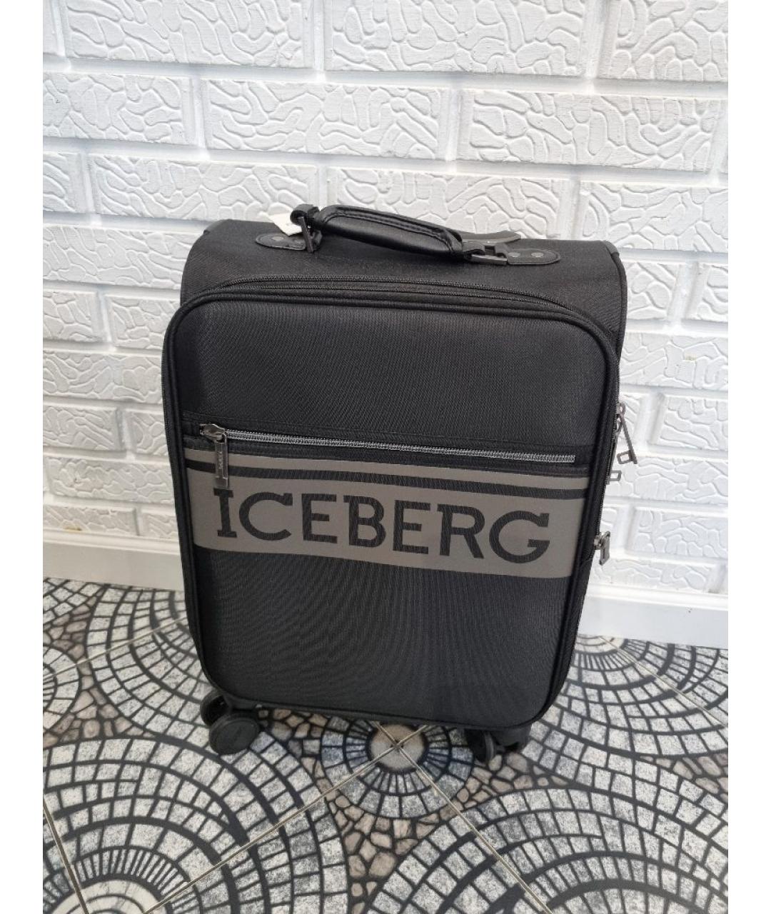 ICEBERG Черный тканевый чемодан, фото 5