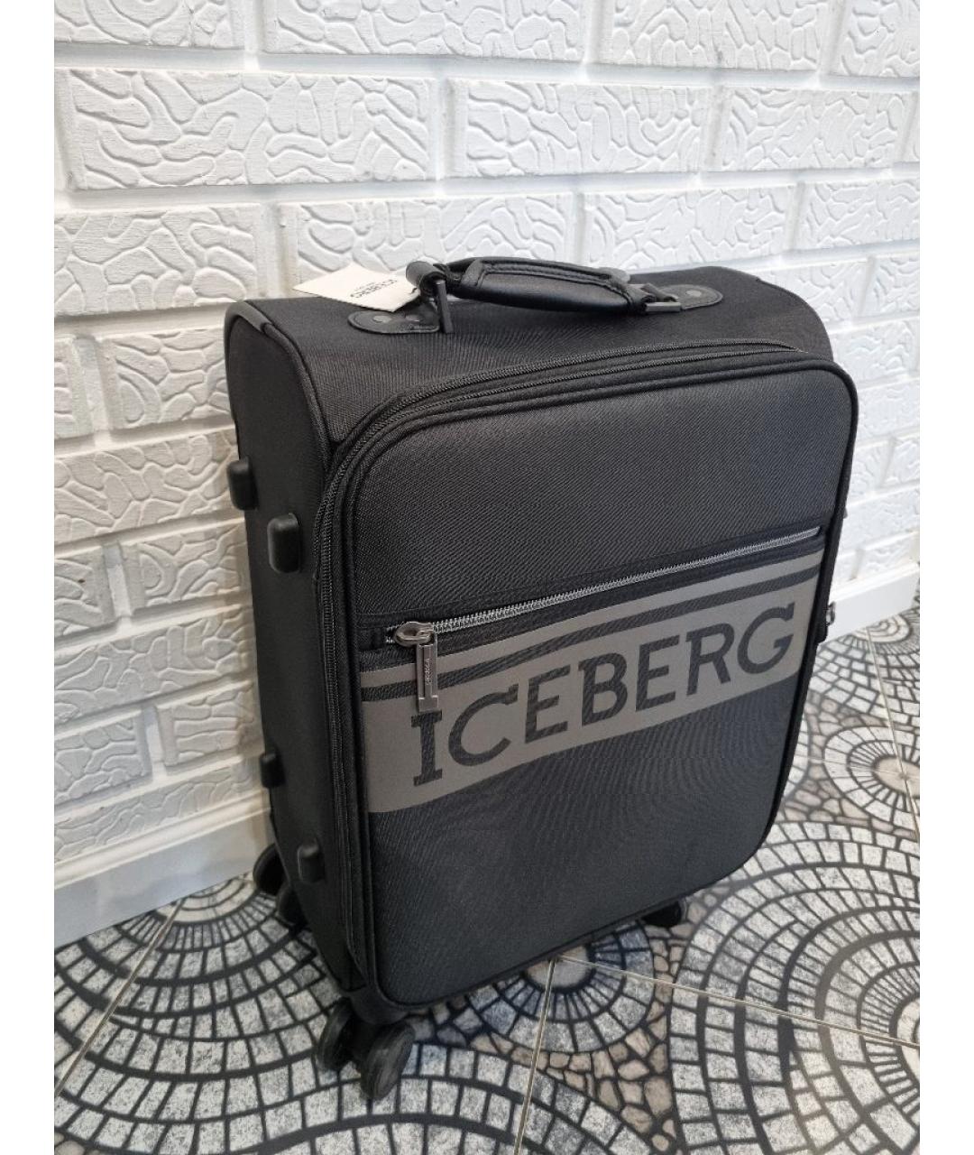 ICEBERG Черный тканевый чемодан, фото 2