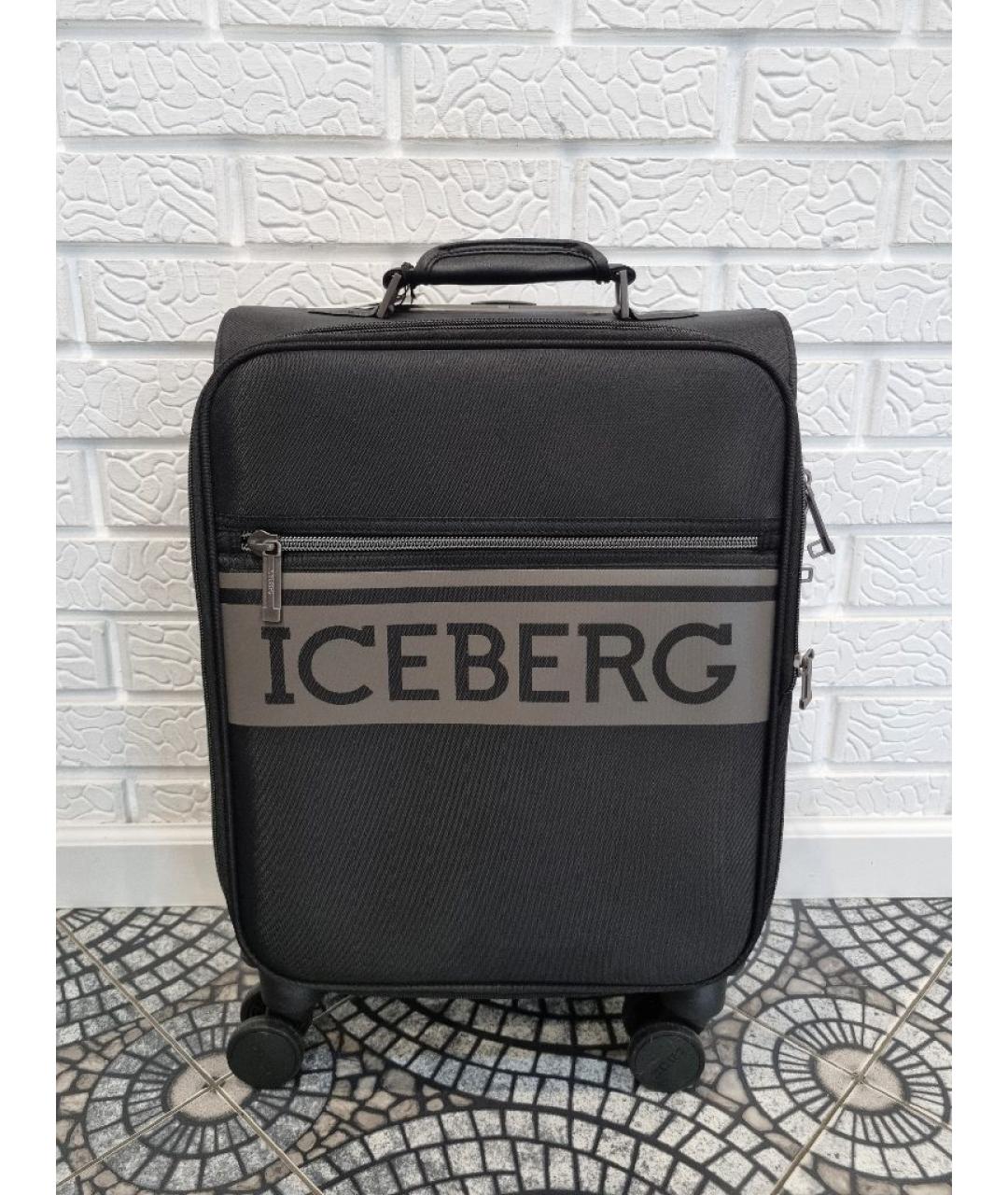 ICEBERG Черный тканевый чемодан, фото 3