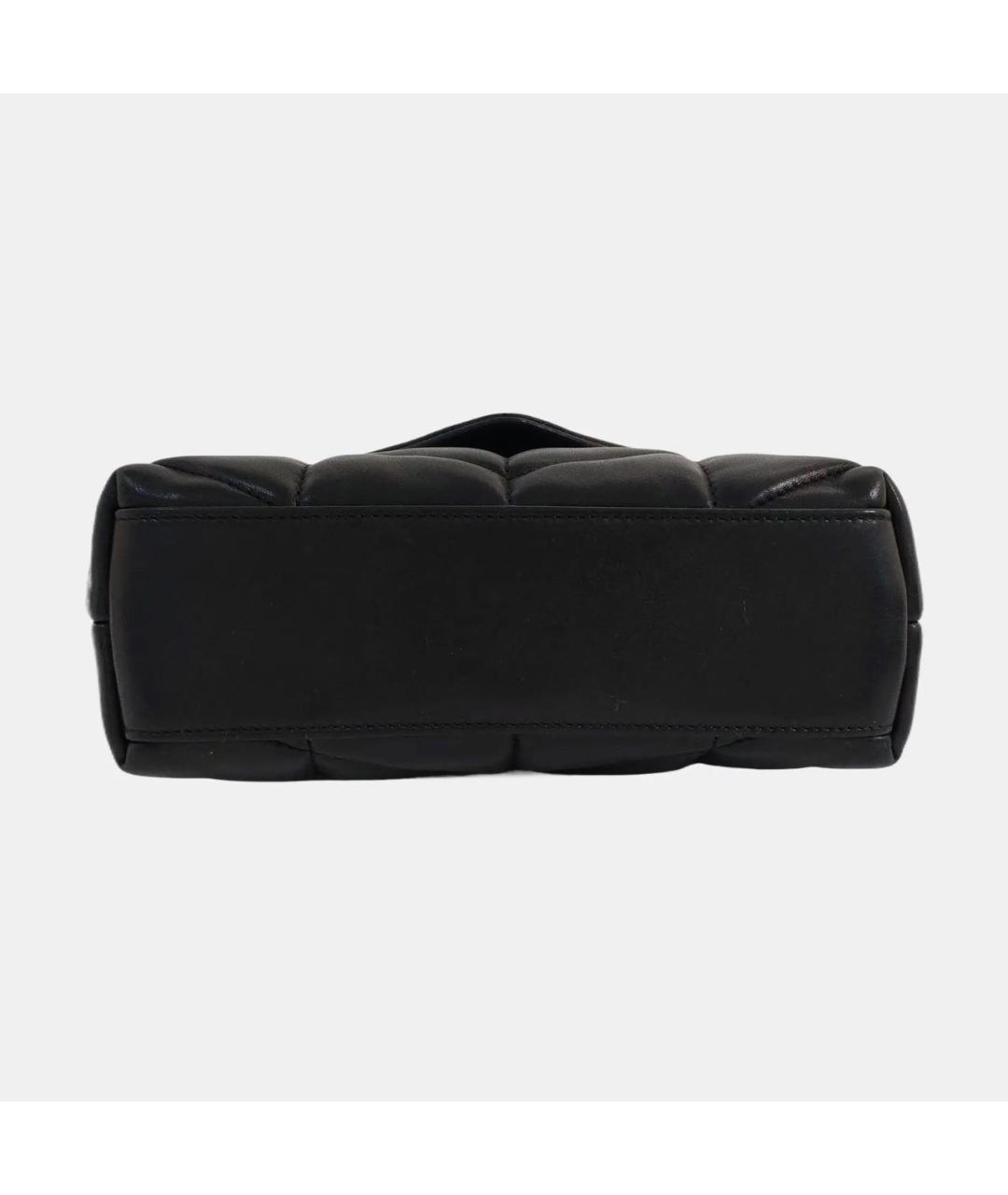 SAINT LAURENT Черная кожаная сумка тоут, фото 5