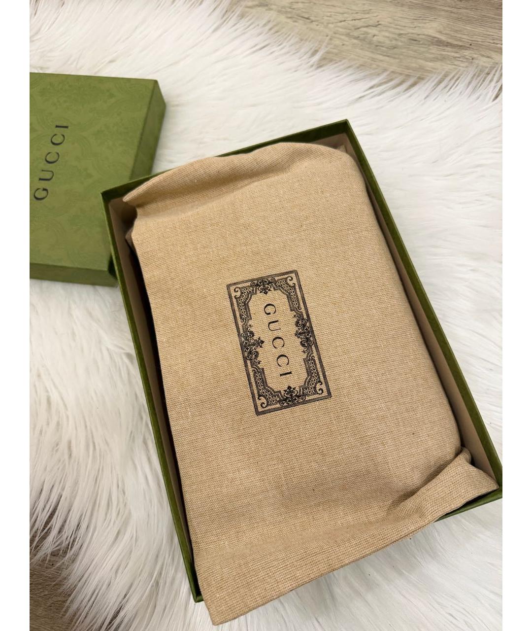 GUCCI Черная кожаная сумка через плечо, фото 5