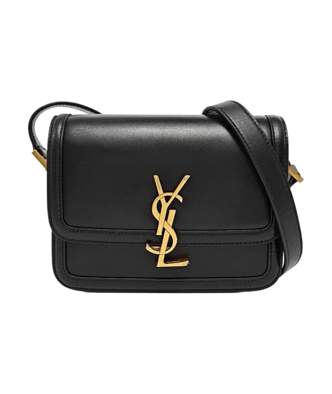 SAINT LAURENT Черная кожаная сумка через плечо, фото 9