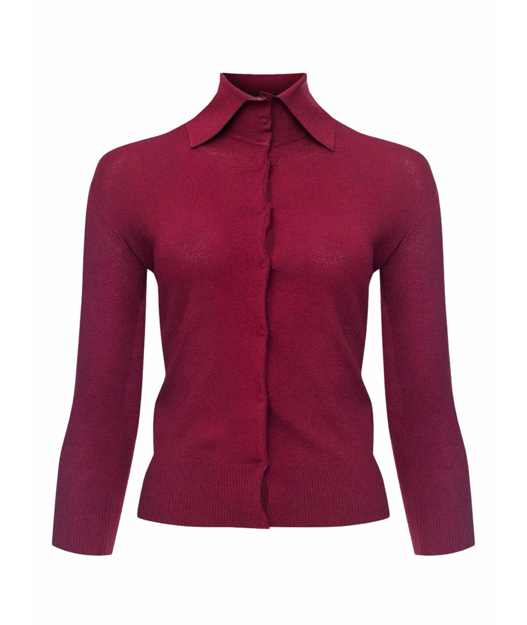 DOLCE&GABBANA Бордовый шелковый джемпер / свитер, фото 1