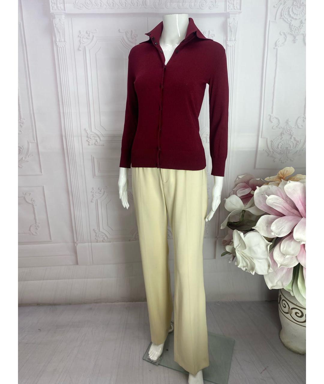 DOLCE&GABBANA Бордовый шелковый джемпер / свитер, фото 6