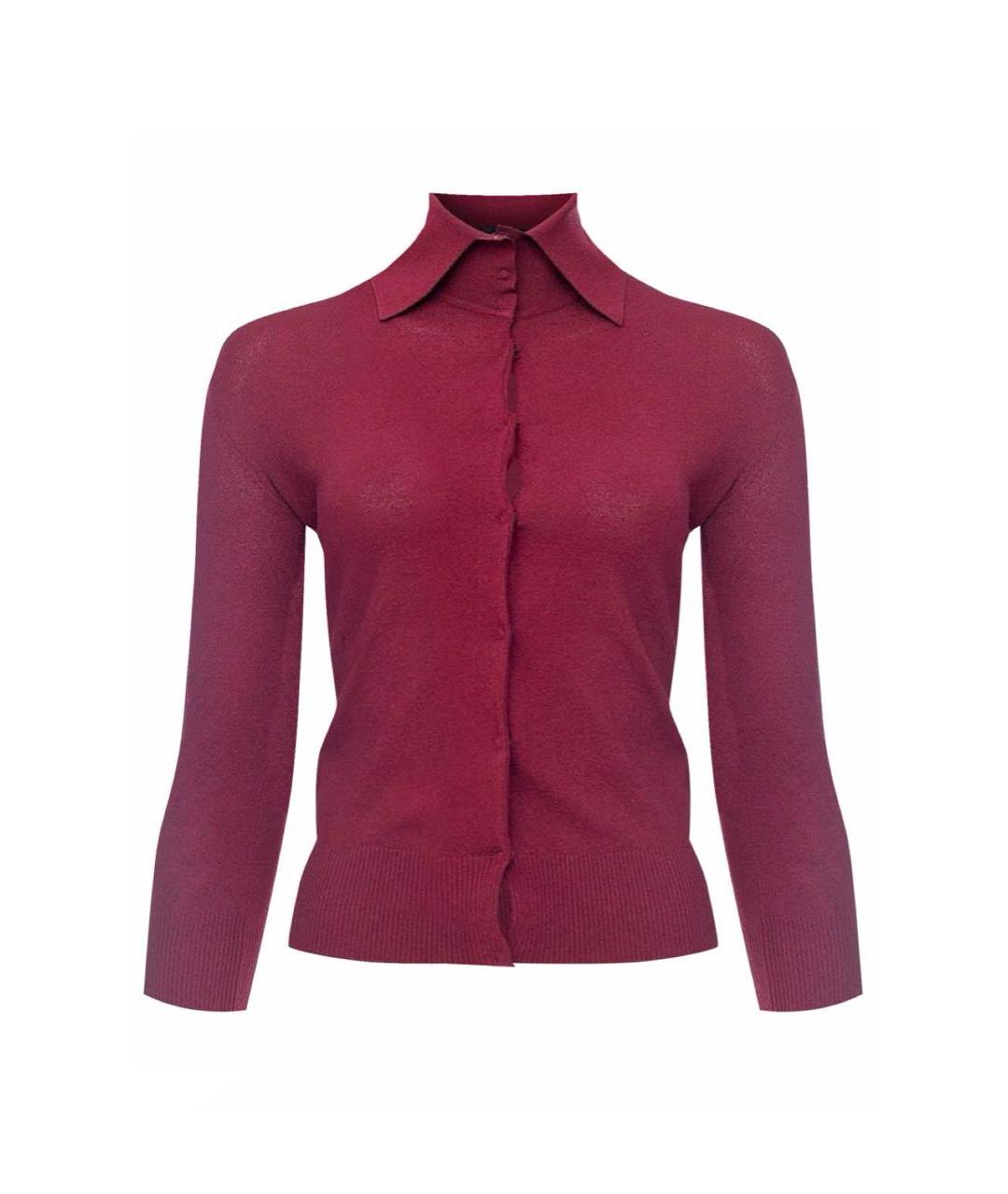 DOLCE&GABBANA Бордовый шелковый джемпер / свитер, фото 7